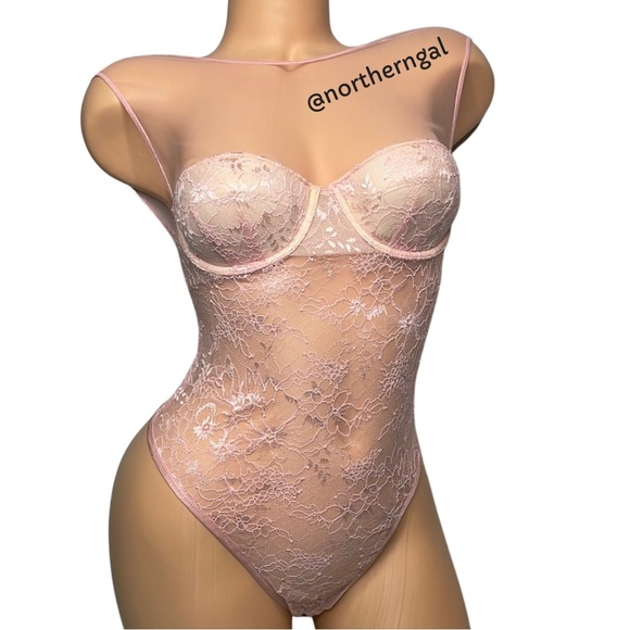 Victoria’s Secret Floral Lace And Mesh Bodysuit - Picture 6 of 17